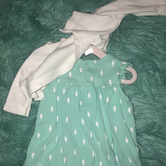 Carters | 3 M | teal & white 2 piece dress - Picture 6 of 9
